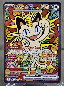 2026 Pokemon Perfect Order Meowth EX Special Illustration Rare 121/088 SIR - Image 1