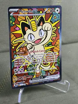 2026 Pokemon Perfect Order Meowth EX Special Illustration Rare 121/088 SIR - Image 2