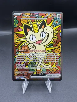 Pokemon TCG Meowth ex 121/088 Special Illustration Rare Perfect Order SIR - Image 1