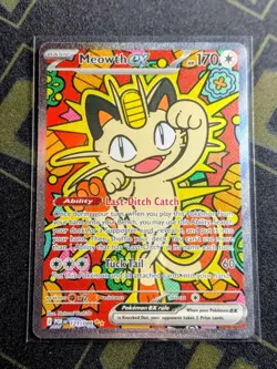Pokemon TCG Meowth ex 121/088 Special Illustration Rare Perfect Order SIR - Image 1