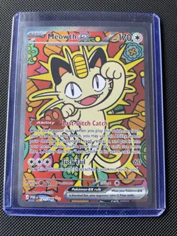 2026 Pokemon Meowth EX Special Illustration Rare SIR 121/088 Perfect Order MINT - Image 1