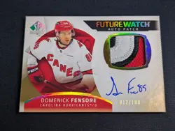 2025 SP AUTHENTIC #156 DOMENICK FENSORE FUTURE WATCH AUTO PATCH RC /100 - Image 1
