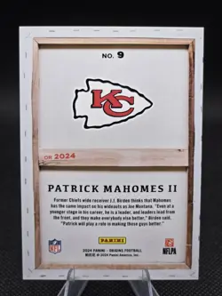 2024 Panini Origins - Patrick Mahomes Blank Slate Case Hit SSP #9 Chiefs - Image 2