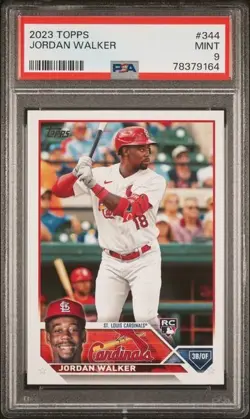 PSA 9 2023 Topps Series 2 Baseball 344 Jordan Walker RC St. Louis Cardinals - Image 1