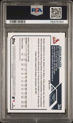 PSA 9 2023 Topps Series 2 Baseball 344 Jordan Walker RC St. Louis Cardinals - Image 2
