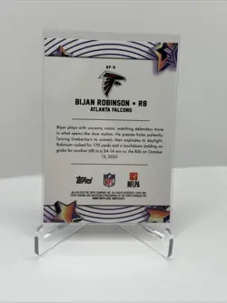2025 Topps Chrome Cosmic Football Bijan Robinson Starfractor Red #’d 4/5 #SF-3 - Image 3