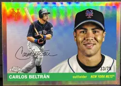 2025 Topps Chrome Platinum Anniversary Carlos Beltran Rose Gold Refractor /75 - Image 1
