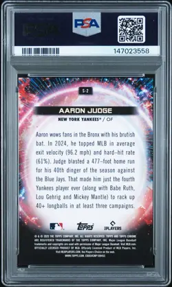 Aaron Judge 2025 Topps Chrome Cosmic Supernova PSA 10 SSP Yankees Pop 2 - Image 2