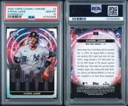 Aaron Judge 2025 Topps Chrome Cosmic Supernova PSA 10 SSP Yankees Pop 2 - Image 3
