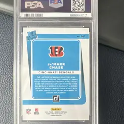 Press Proof Premium Panini 2021 Donruss Ja'Marr Chase Rated Rookie #262 PSA 10 - Image 3