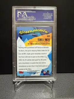 2003 Topps Record Breaker Terrell Owens #RB14 PSA 10 San Francisco 49ers NFL - Image 2