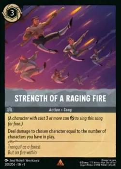 Strength Of A Raging Fire 201/204 Fabled COLD FOIL Disney Lorcana - Image 1