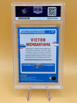2023-24 Panini - Donruss #220 Victor Wembanyama Green Holo Laser Rookie PSA 9 RC - Image 2