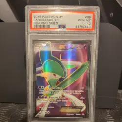 Pokemon GALLADE EX 99/108 PSA 10 Gem Mint FULL ART XY Roaring Skies 2015 POP 18 - Image 1