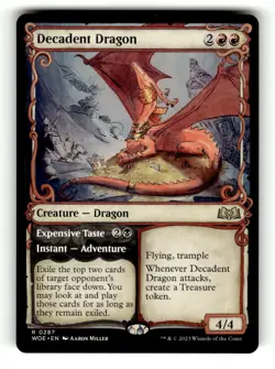Decadent Dragon (Showcase) Wilds of Eldraine 287 Near Mint - Image 1