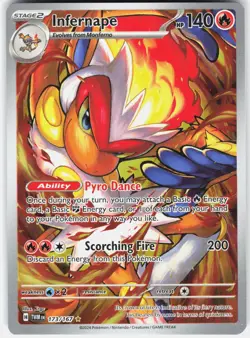 Pokemon Infernape 173/167 Illustration Rare Twilight Masquerade Pokemon Holo NM - Image 1