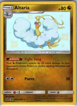 Altaria SV37/SV94 Hidden Fates: Shiny Vault - Pokemon Card - NM - Image 1