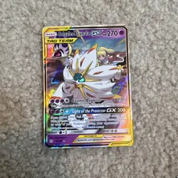 Pokemon TCG Solgaleo & Lunala GX Ultra Rare Full Art Sm-Cosmic Eclipse Holo 75/… - Image 1