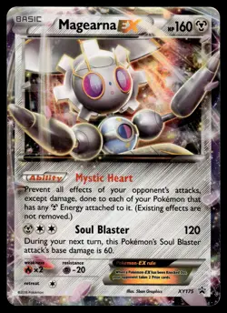 Magearna EX XY175 Promo XY Black Star Promos Pokemon Holo LP - Image 1