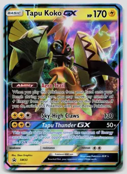 Tapu Koko GX - SM33 Sun & Moon Promo Pokemon NM - Image 1