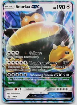 Snorlax GX - SM05 Sun & Moon Promo Holo Pokemon DMG - Image 1