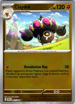Claydol 47/86 Chaos Rising Pokemon Card Reverse Holo NM TCG singles Near Mint - Image 1