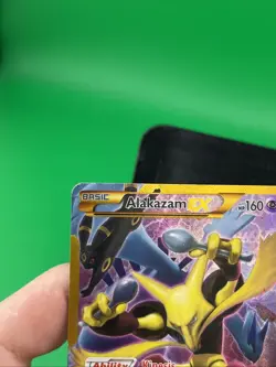 Pokemon TCG Alakazam EX 125/124 Fates Collide Secret Rare Full Art Holo Card - Image 3