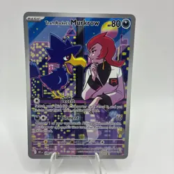 Pokemon TCG Team Rockets Murkrow Illustration Rare 200/182 Destined Rivals - Image 1