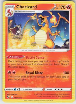 CHARIZARD 025/185 RARE VIVID VOLTAGE LP - Image 1