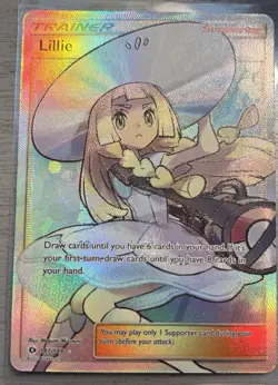 Lillie Trainer 147/149 Full Art Holo Ultra Rare SM Base Set English 2017 MINT - Image 1