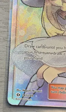 Lillie Trainer 147/149 Full Art Holo Ultra Rare SM Base Set English 2017 MINT - Image 5