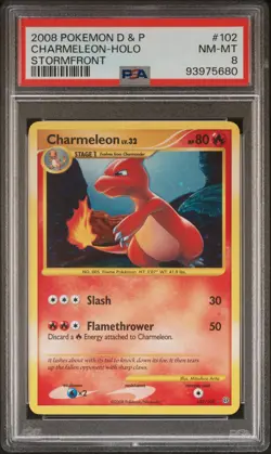 CHARMELEON HOLO 102/100 STORMFRONT POKEMON PSA 8 - Image 1