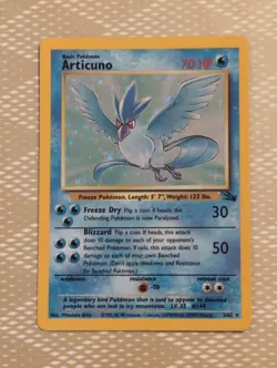 Articuno 2/62 Fossil Set Rare Holo Pokemon Card WOTC 1999 - Image 2