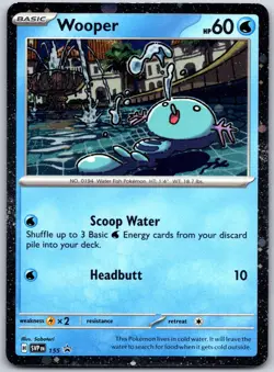 Pokemon TCG SV: Scarlet & Violet Promo Cards Wooper 155 Holo NM - Image 1