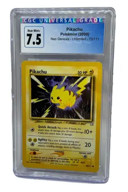 CGC 7.5 Pikachu Neo Genesis 70/111 Regular Unlimited Pokemon TCG Near Mint - Image 1
