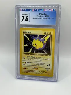 CGC 7.5 Pikachu Neo Genesis 70/111 Regular Unlimited Pokemon TCG Near Mint - Image 4