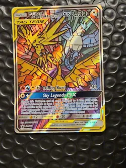Moltres Zapdos Articuno SM210 GX Promo Sealed Stained Glass Birds Pokemon Blazer - Image 4