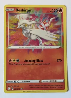 Pokemon TCG Shining Fates Reshiram Card 017/072 - Image 1