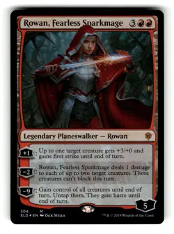 Rowan, Fearless Sparkmage Throne of Eldraine 304 NM FOIL - Image 1
