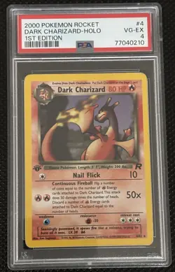 The Pokemon Company Dark Charizard 4/82 Holo 1st Edition PSA 4 - Image 1