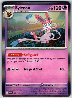 Pokemon TCG SV: Prismatic Evolutions Sylveon 040/131 Holo NM - Image 1