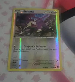 Pokemon TCG Rattata BREAKPoint 87/122 Reverse Holo Common - Image 1