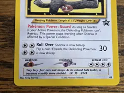 Pokemon Wotc Black Star Promo #49 SNORLAX *hasn't been played* LOOK - Image 3