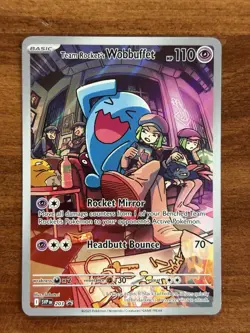 Pokemon Team Rocket's Wobbuffet Pokemon 203 NM - Image 1
