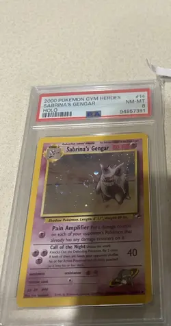 Sabrina's Gengar Holo Rare PSA 8 With Swirl (2000) Pokemon Gym Heroes 14/132 - Image 1
