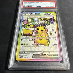 Pokemon 2024 SV Surging Sparks Pikachu EX #219/191 PSA 9. - Image 2