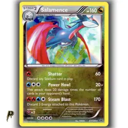 Pokemon Roaring Skies XY Salamence 57/108 Holo Rare Card LP - Image 1