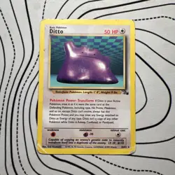 Pokemon TCG Ditto 18/62 Fossil Non-Holo Card HP - Image 1