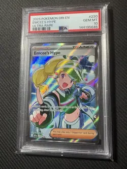 2025 POKEMON DRI EN-DESTINED RIVALS ULTRA RARE #220 EMCEE'S HYPE PSA 10 - Image 1
