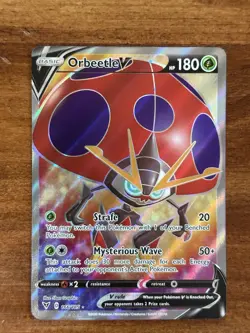 Pokemon Orbeetle V (Full Art) 166/185 Vivid Voltage Holo NM - Image 1